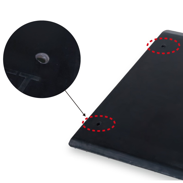  全サイズ共通・4か所の紐通し穴付き 